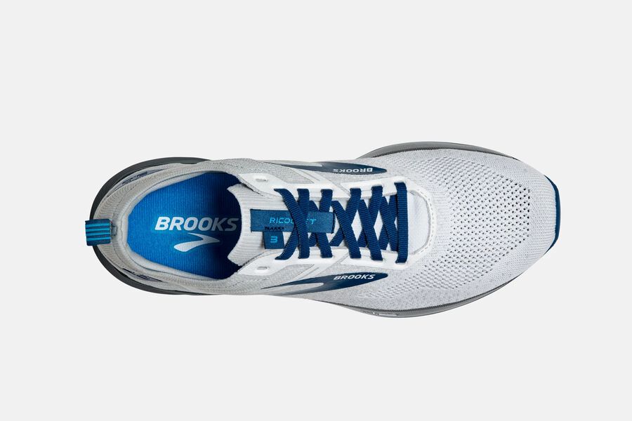 Brooks Ricochet 3 Road Running Shoes - Mens - White/Blue - BN5731620